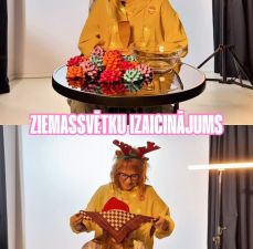 Ideja, ko darīt Ziemassvētku vakarā - spēle, kas radīs daudz smieklu, it īpaši no malas vērotājiem. 
 
Lai skaisti un sirsnīgi Ziemassvētki! HO-HO-HO!